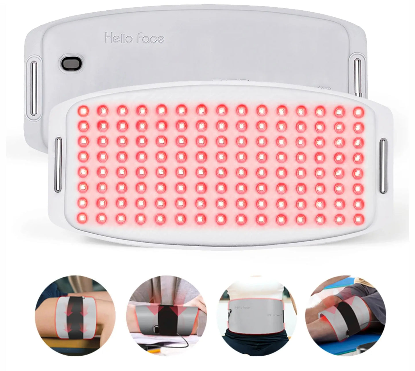 Red Light Therapy Pad 660nm 850nm for Body Pain Relief, Large 30x12inch Mat with Timer - Hello Face L7 Tri-Chip Near Infrared