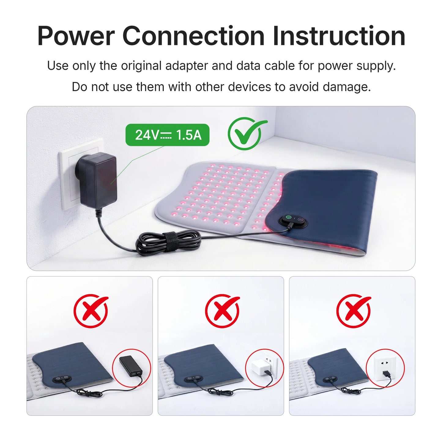 Red Light Therapy Pad 660nm 850nm for Body Pain Relief, Large 30x12inch Mat with Timer - Hello Face L7 Tri-Chip Near Infrared