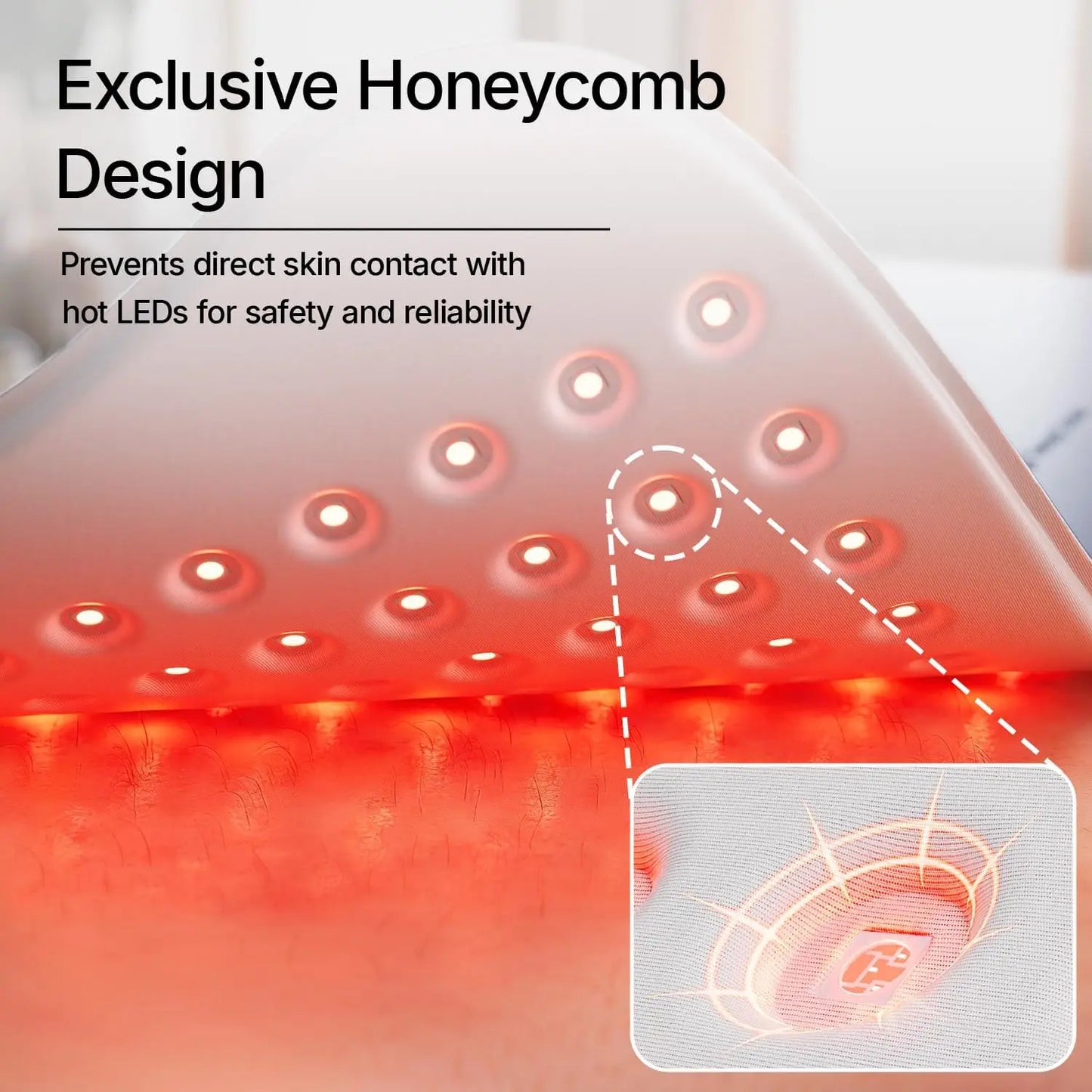 Red Light Therapy Pad 660nm 850nm for Body Pain Relief, Large 30x12inch Mat with Timer - Hello Face L7 Tri-Chip Near Infrared