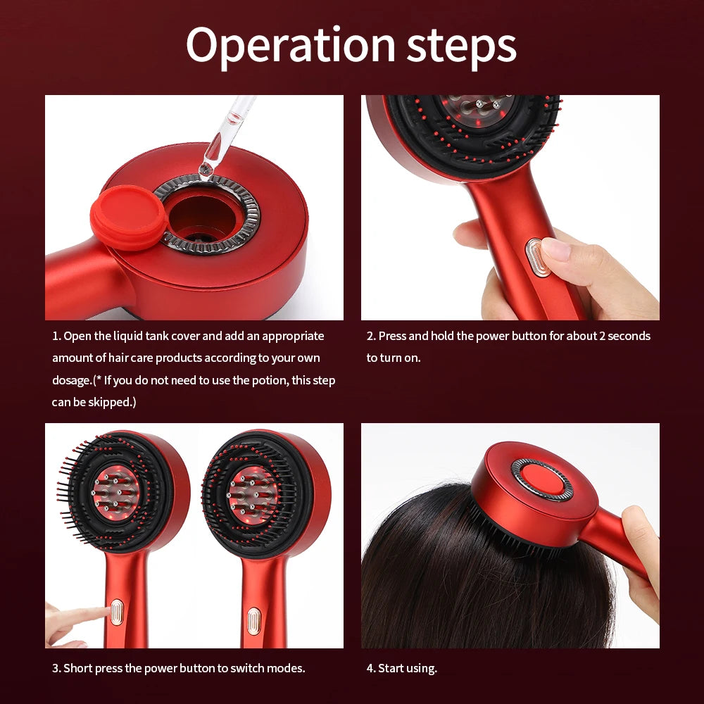 Folli Glow - K-Beauty Red Light Therapy Brush